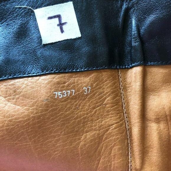 Chie Mahara Tall Heeled Wood Stacked Leather Boots - Picture 11 of 11